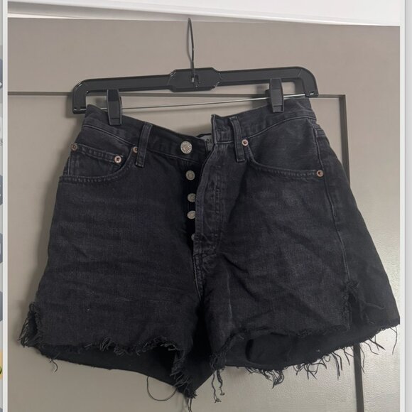 Agolde size 25 cut off jean shorts black / gray - Picture 1 of 2